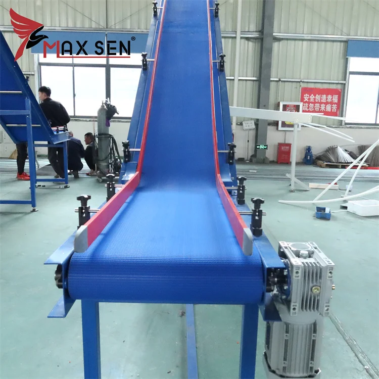 Cheap Price Electric Lifting Flat Belt Conveyor Inclined Belt Conveyor