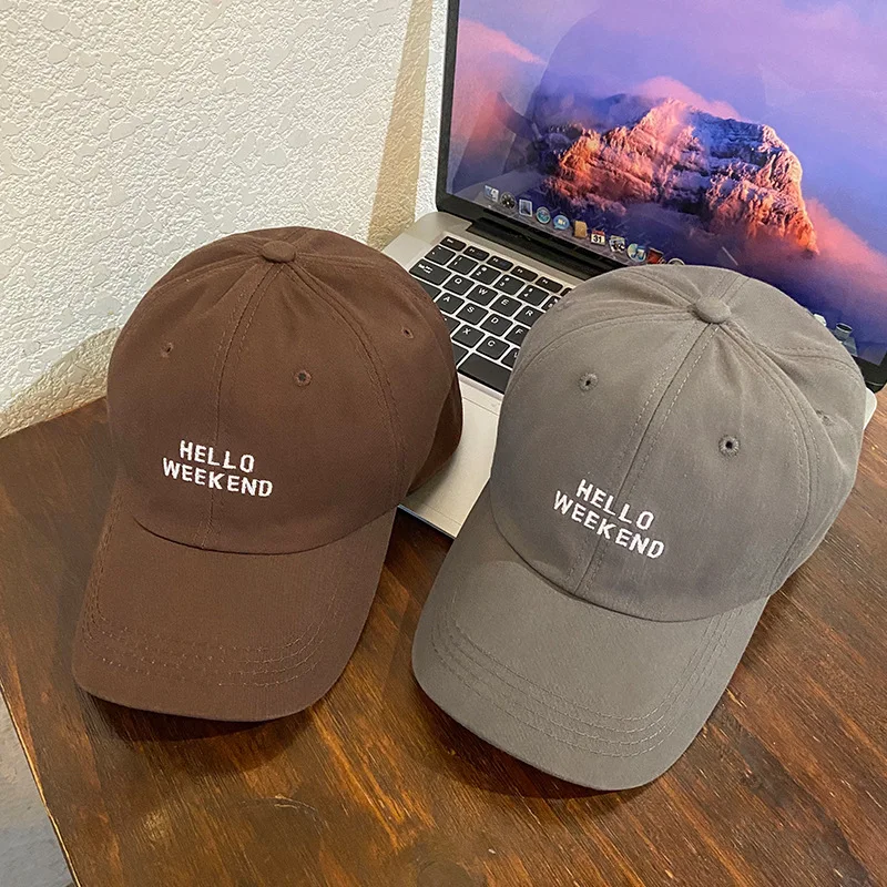Eco Friendly Bamboo Recycled Polyester RPET Twill Organic Cotton Sports Baseball Cap Hello Weekend Embroidery Casual Hip Hop Hat