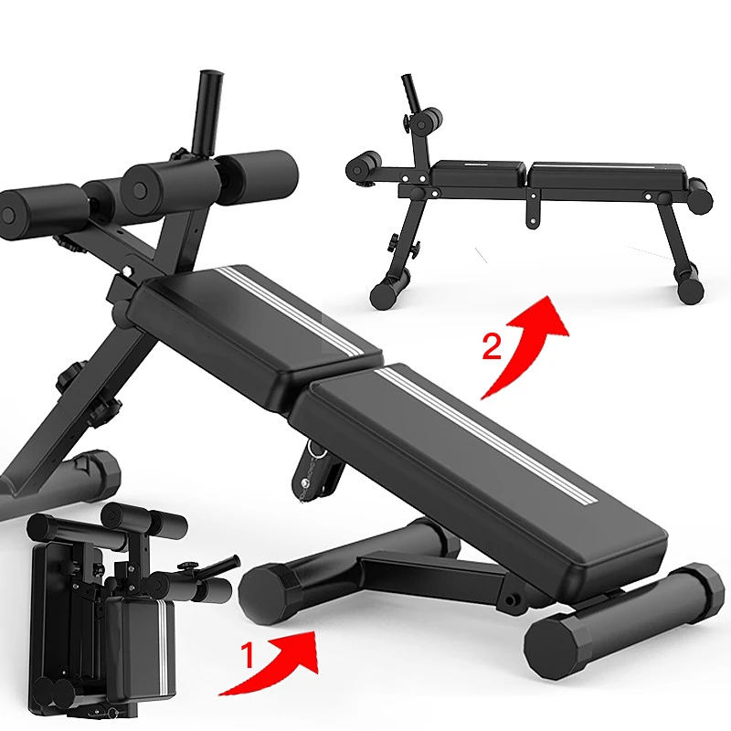 
Sit-up aid dumbbell bench press home exercise equipment fitness chair abdominal supine board foldable female 