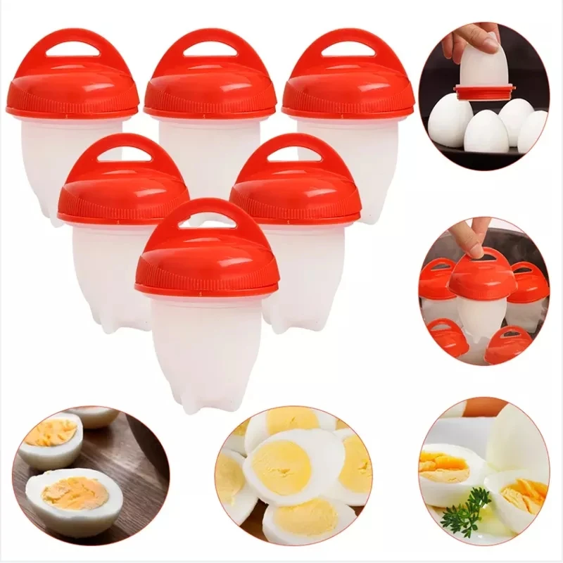 Non-stick Silicone Kitchen Baking Gadget Egg Poachers Cooker Accessories Hard Boiled Egg Boil Cooker Boiler Egg Cup Cooking Cook