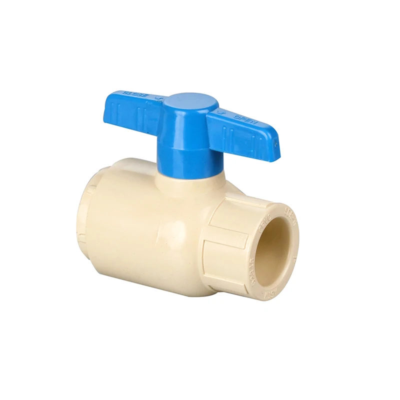 Factory direct sales plastic socket thread butterfly handle PVC ball valve