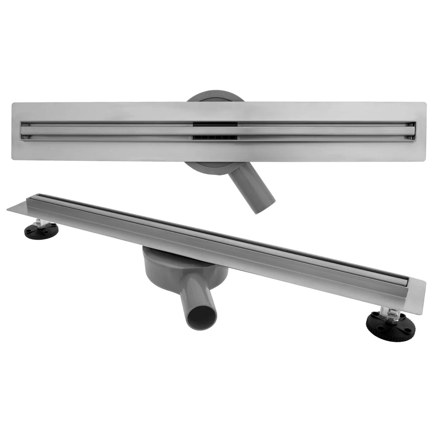 Custom High Quality Rectangular Shower Drain Stainless Steel Invisible Wall Linear Floor Drain Side Outlet Shower Drain