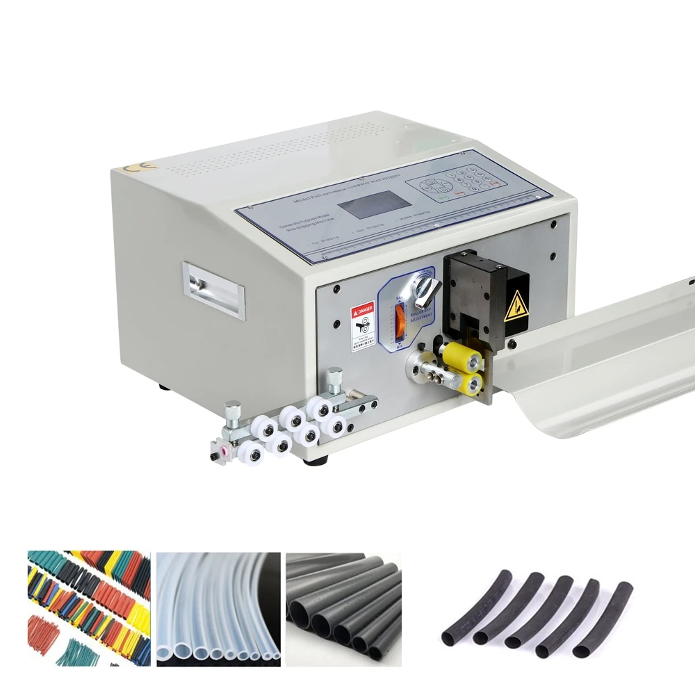 SWT508-QG Automatic Wire Tube Sleeving Pipe Cutting Machine for Wire Cable Cutting Stripping Peeling Machines 220V 110V