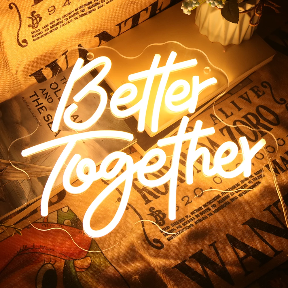 NO MOQ Led Neon Lights Sign Fast delivery Neon Sign Led Better Together Neon Sign