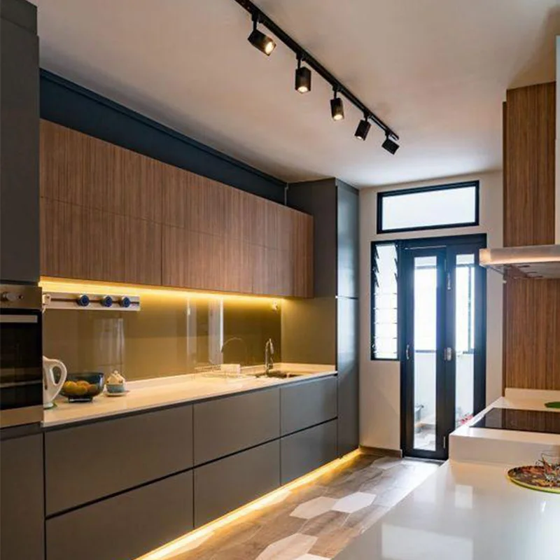 Luxury kitchen cabinet modern design professional wholesale matte kitchen cupboards cabinet