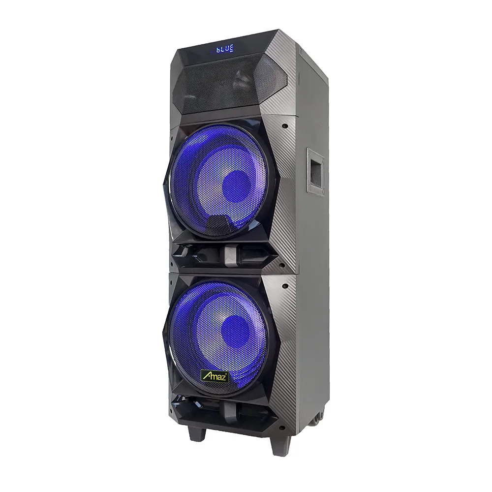 New Arrival  Double 8 inch PARTYBOX speakers audio system sound with LED lights