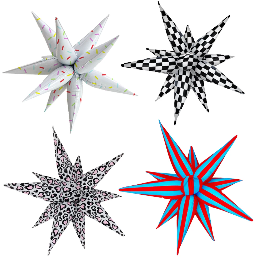 CYmylar wholesale mylar balloons globos 12 Spike Explosion balloons customized starburst balloons