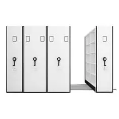 Office Archives Metal Compact Mobile Shelving High Density Storage Shelf 2300mm