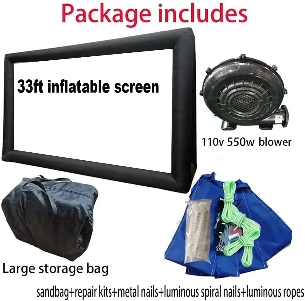 Best Outdoor Home Backyard Theatre Cinema Giant Inflatable Projector Movie Screen for party event