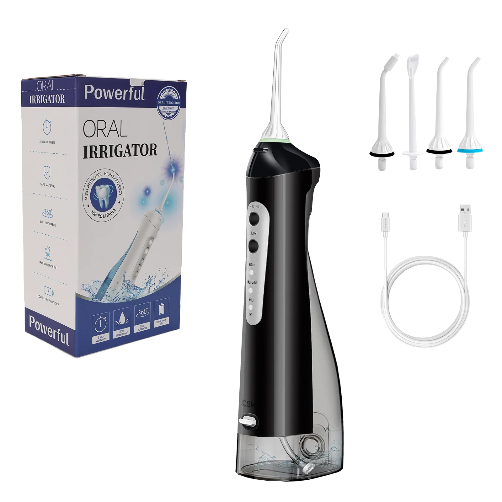 Электрическая водяная Флоссер SINBOL высокого качества 330 мл 2024 для чистки зубов портативный ирригатор ухода за полостью рта