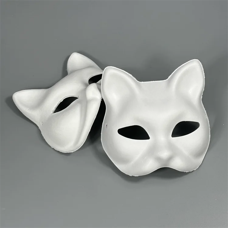Halloween Fox Mask DIY Blank Animal Craft Mask for Cosplay Masquerade Parties Costume Accessory