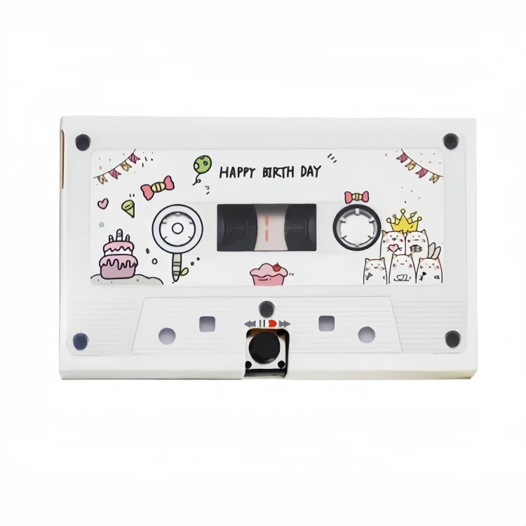 Tape Shaped Recording Anniversary Cards for Festival Gifts Recordable Cassette Tapes Classic Halloween Greeting Card
