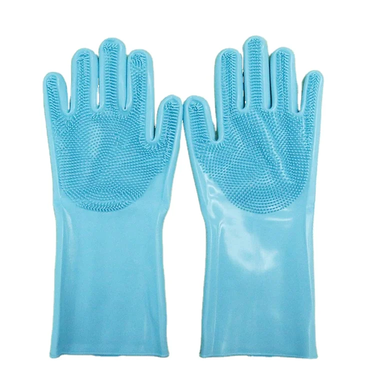 
Kitchen Cleaning Dish Washing Sponge Rubber Heat Resistant Magic Silicone Dishwashing Scrubber Scrub Gloves 