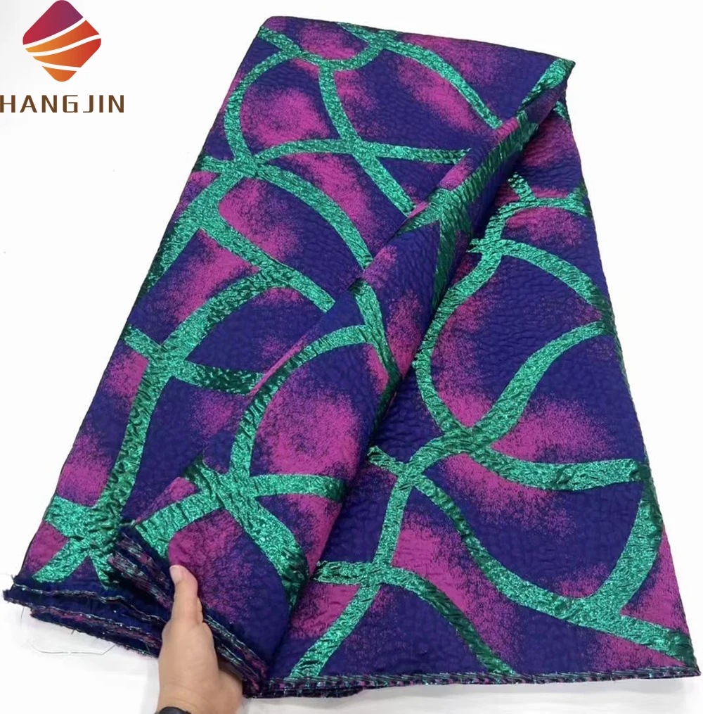 Новейшая африканская парчовая ткань французская металлическая жаккардовая кружевная для женщин вечерние платья Asoebi