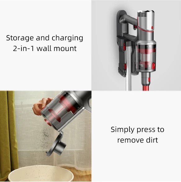 700mL Big capacity 200w LED display 4 speed gears free spare parts vacuum cleaner