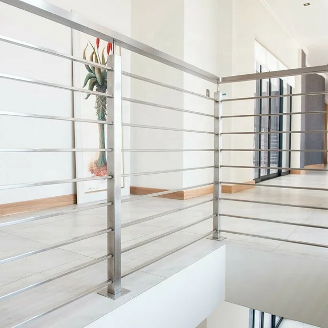 Daiya Front Steel Railing Designs with Round Post and Handrail Mirror Finish