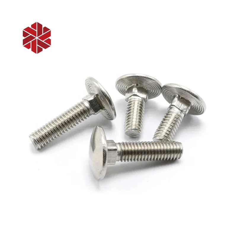 M4 flat head carriages bolt square neck