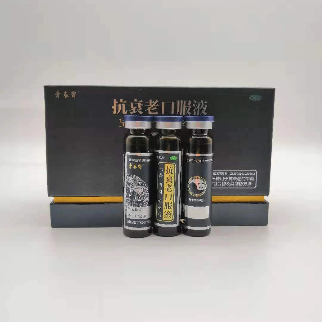 
Powerful anti-aging oral liquid with red ginseng extract strengthening vital energy enriching blood 