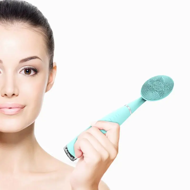 Cepillo de limpieza pestañas suaves cepillo carbón silicona para facial Sónico usb chrching