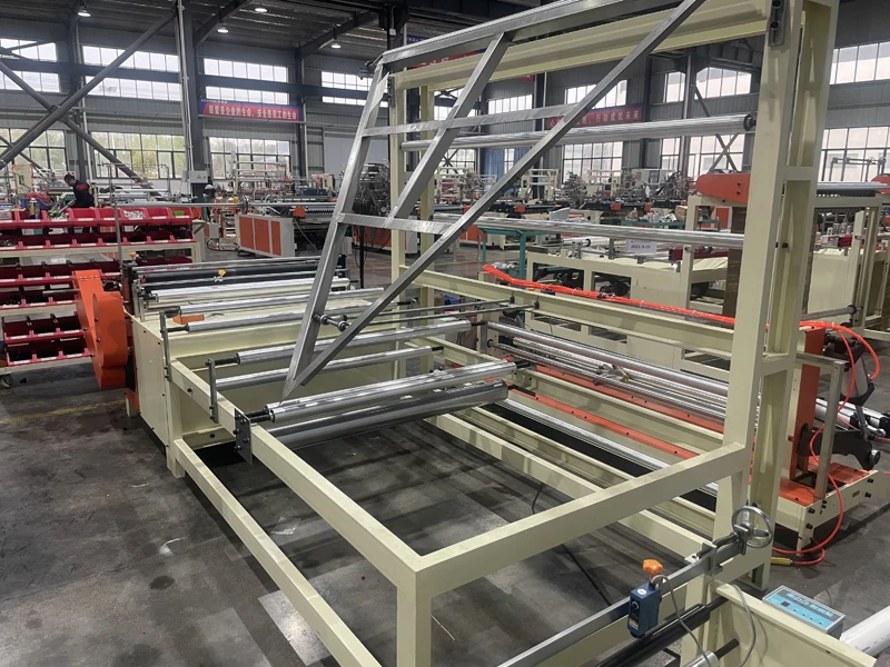High speed HDPE LDPE plastic film folding and rewinding machine for bag roll side sealing bag