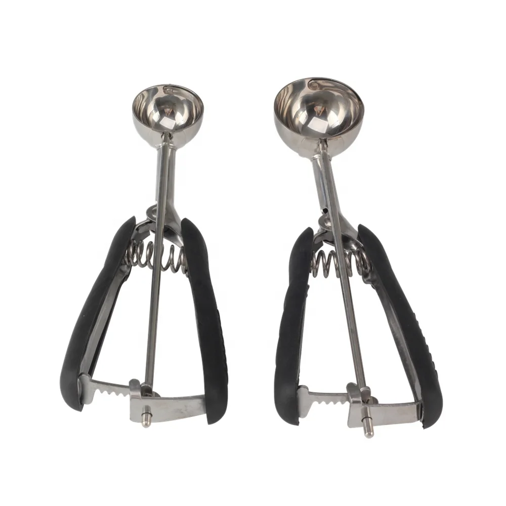 Ice Cream Scoop with Trigger Lever and Comfort Grip Handle