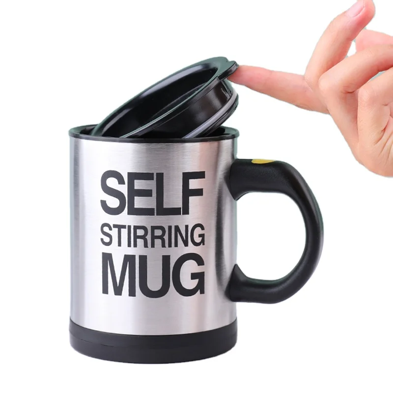 Portable minimalist design shaker coffee cup electric Fan Blade mixer coffee mixing cup strong power mixing cup self staring