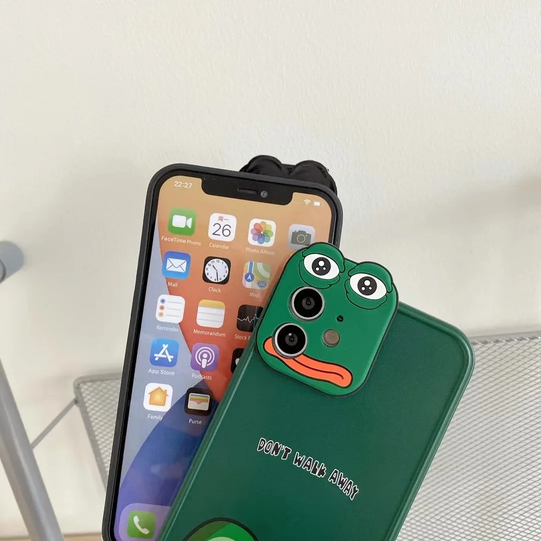 
Funny Frog Mobile phone case with Camera protector for iphone 11promax 12pro 