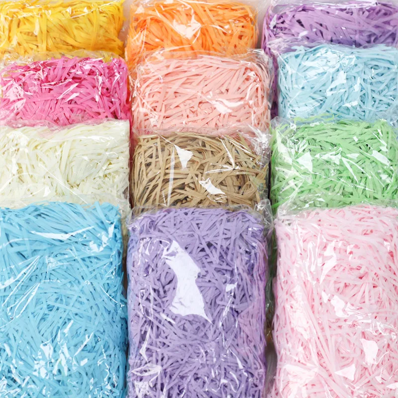Wholesale Tissue Paper Wedding Happy Birthday Gift Box Filler Crinkle Machine Rolling Shredded Paper For Packaging
