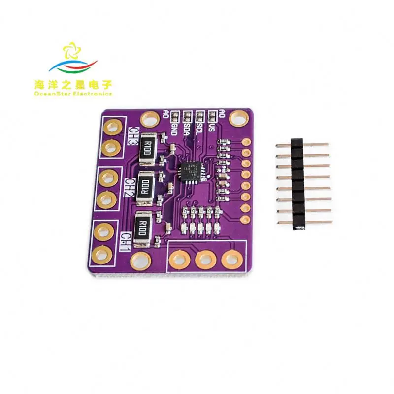 MCU-3221 INA3221 three low-side/high-side I2C output current/power monitor