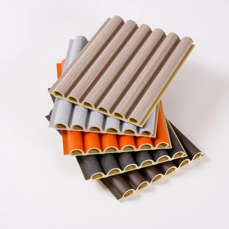 Wholesale Waterproof 3D Wooden Grain PVC WPC Fluted Indoor Wall Panel