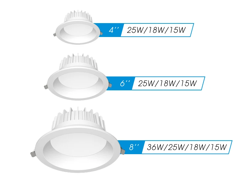 High Quality Indoor Energy Saving Led Round Ceiling 15w 18w 25w 36w Commercial Downlights