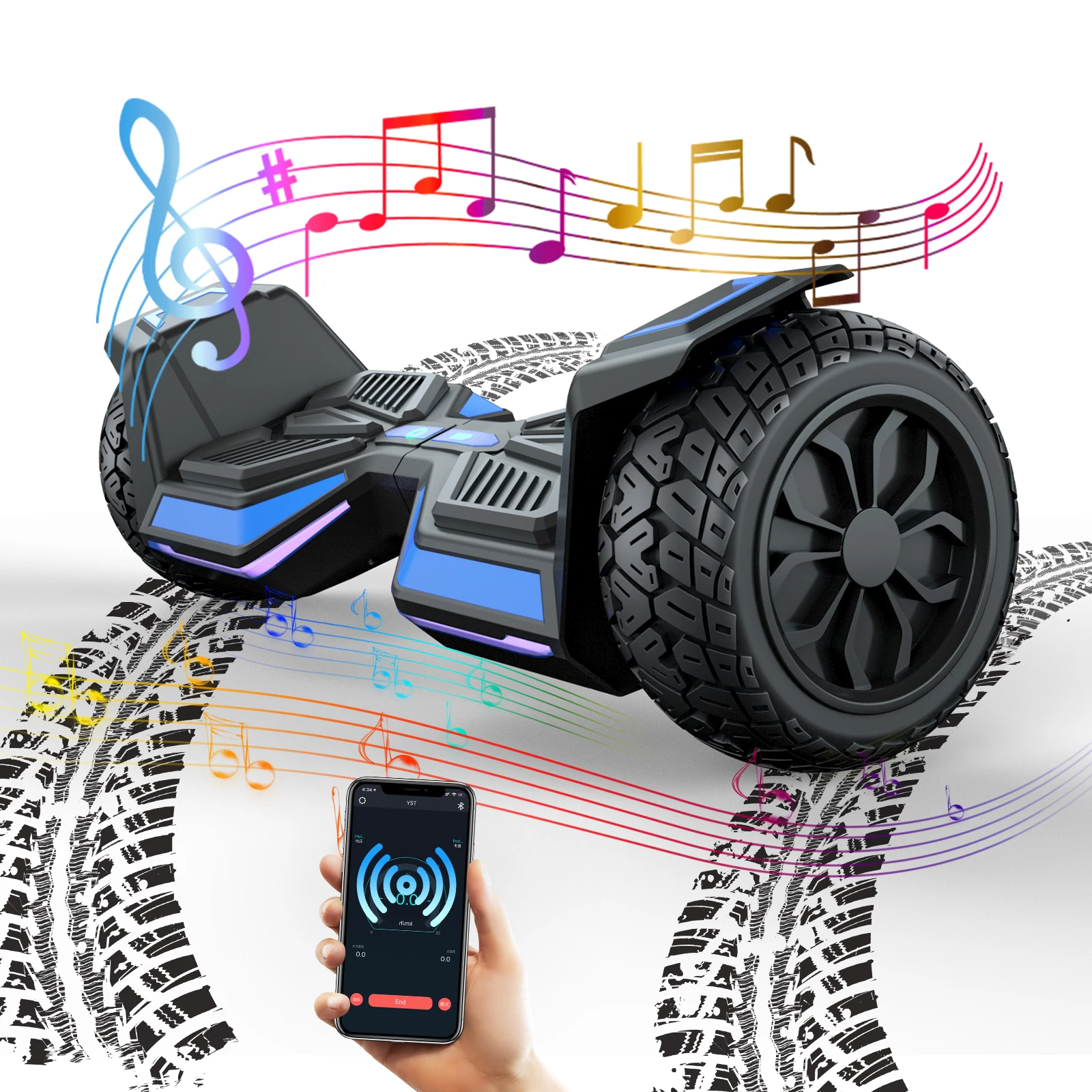 8.5 inch iENYRID X8 Smart Self-balancing Electric Scooters Adult Children LED Lights Hover Board christmas promotional gift
