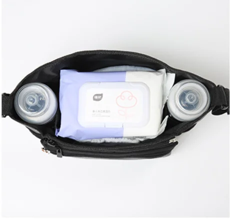Universal Stroller Organizer with Insulated Cup Holder Detachable Phone Bag Shoulder Strap Pet Stroller Caddy Wholesale OEM ODM