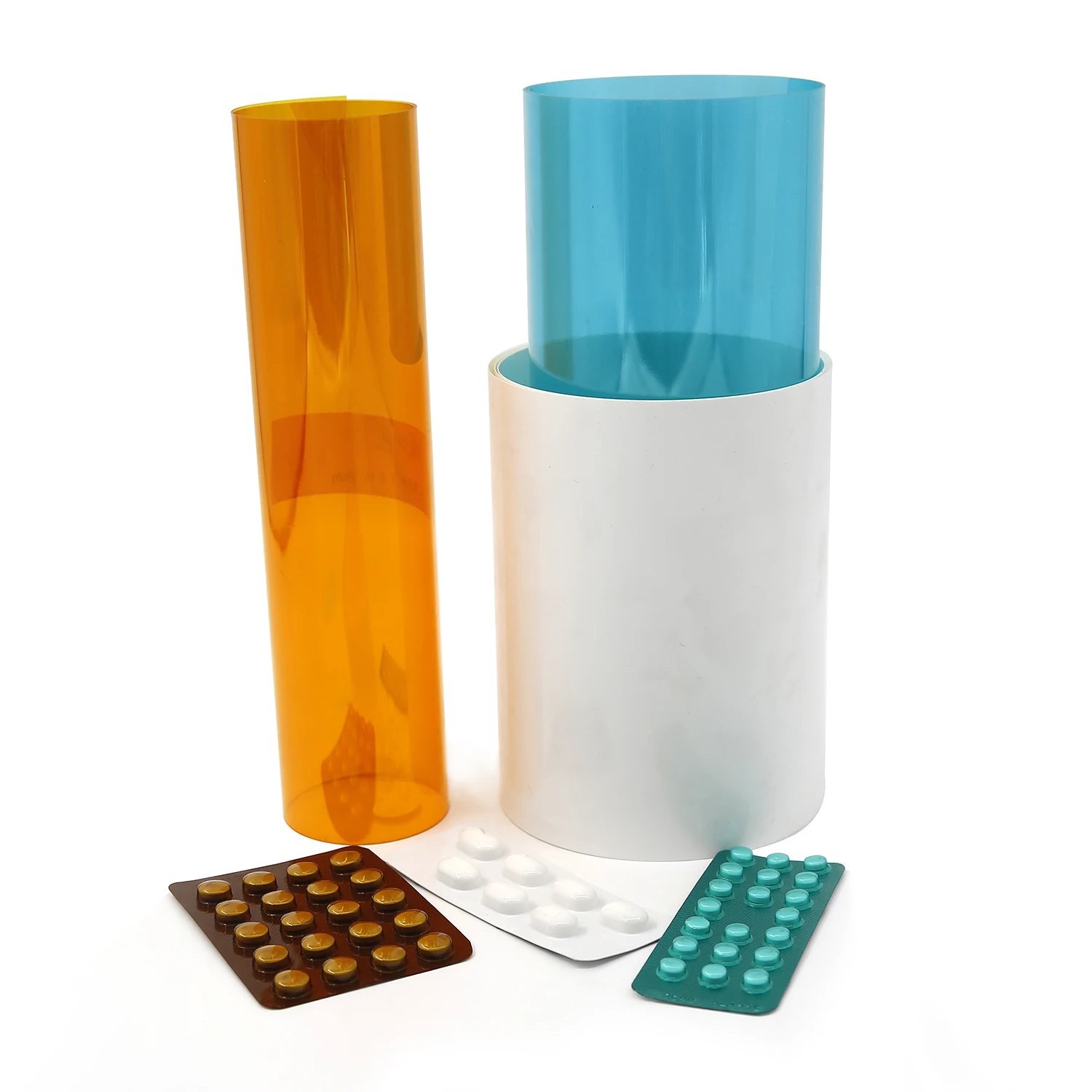 JEREL Pharmaceutical In China  PVC/PVDC Blister Pack Hard Film For Pills Packaging PVDC Sheet