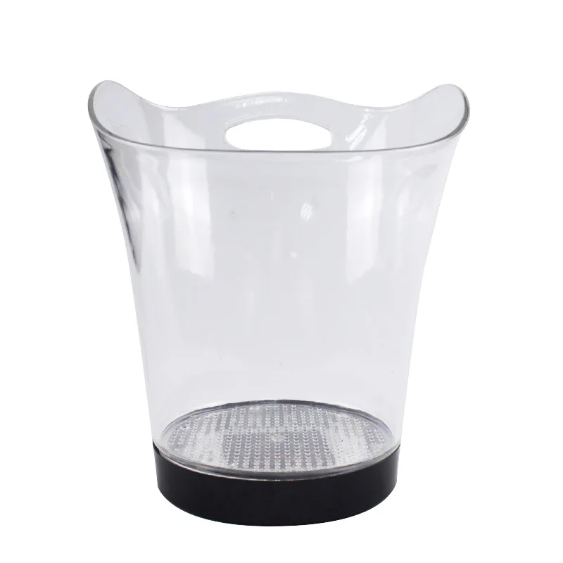 Wholesale supply chang-color LED Ice Bucket rechargeable batteries beer wine champagne acrylic transparent led ice bucket