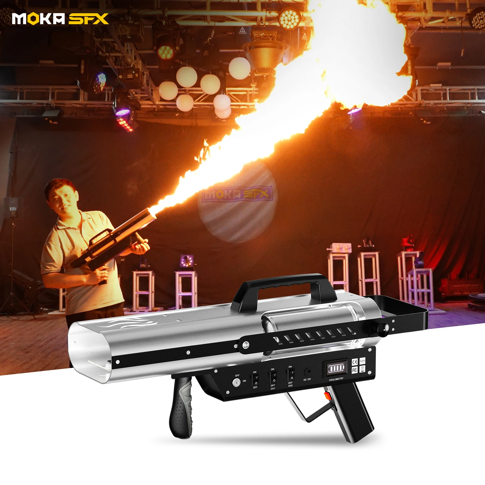 MOKA SFX F-100 New Fire gun for event 1-3 meters MOKA SFX