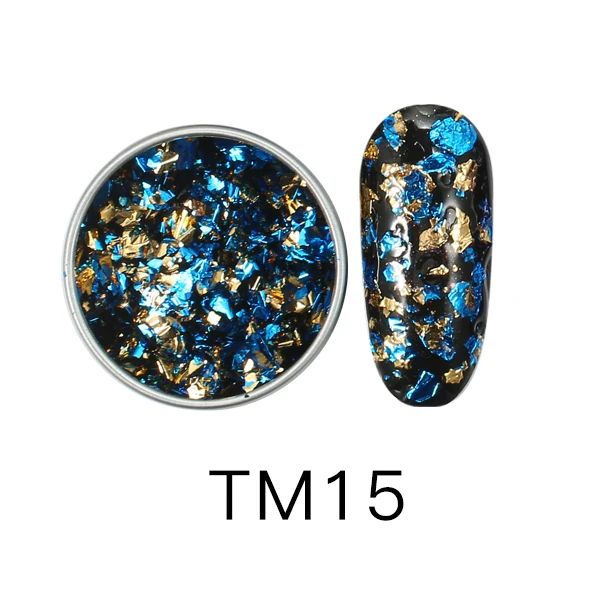 Lehchis Professional Glitter Nail Art Acrylic Powder Irregular Flake Pigment Nail Art Decoration