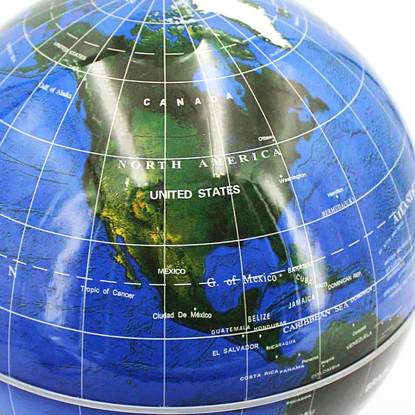 NHSUNRAY Magnetic Levitation Floating Globe 8' Levitation Rotating Ball LED Illuminated World Map Earth for Desktop Office Home