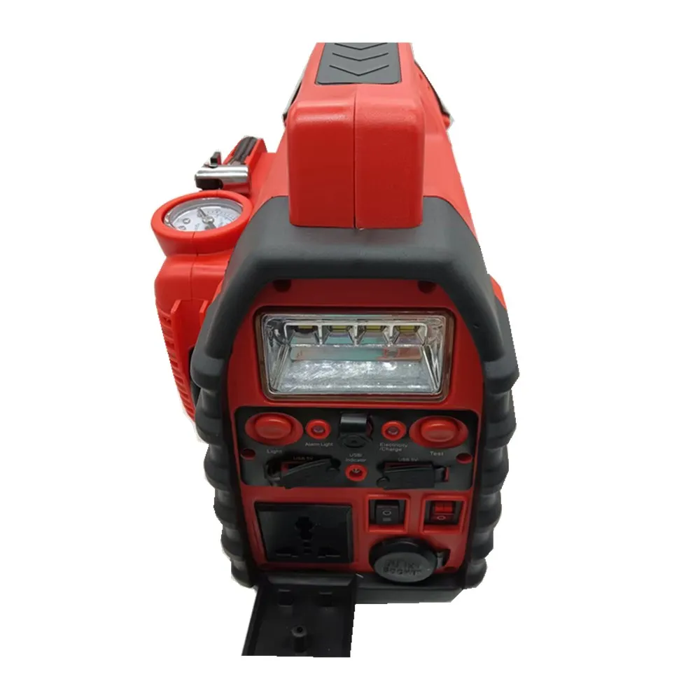 12V Emergency Car Jump Starter 110V 220V 100Watt AC Output Car Battery Charger with  Air Compressor Portable Tire Inflator