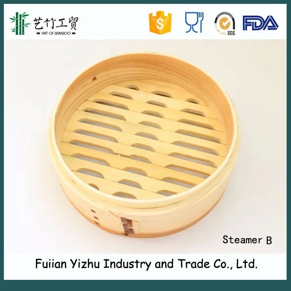 2020 Hot sell 100 handmade bamboo basket weaving steamer dim sum use  bamboo food steamers