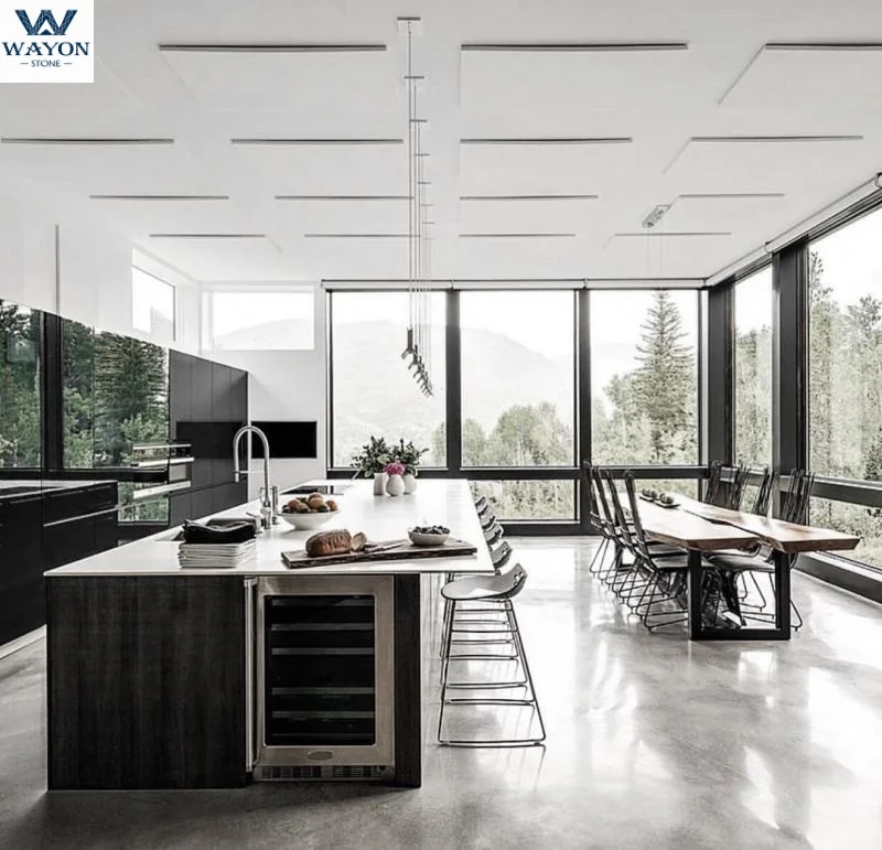 Per Square Meter Quartz Powder +7%resin WAYONSTONE Price Artificial Marble Foshan Big Slab 93% Natural Quartzite Calaatta White