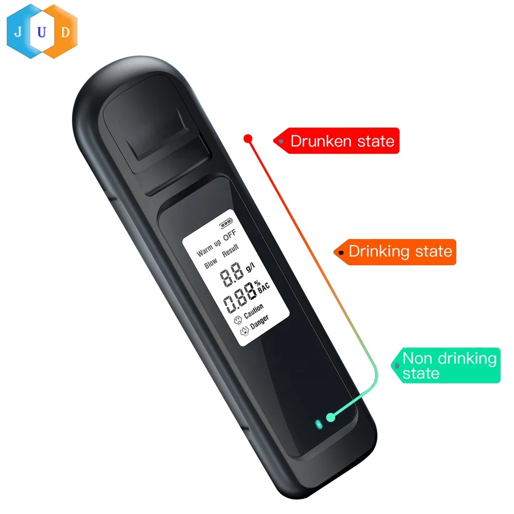 2022 Super Mini Portable Personal Digital High Accuracy Alcohol Blow Tester Breathalyzer Wine Detector with Big LCD Display