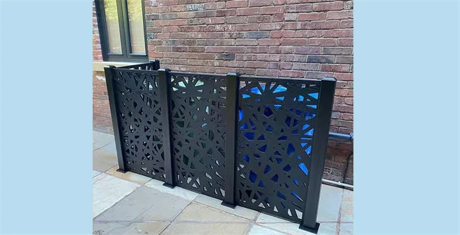Custom Affordable Decorative Metal Powder Coated Vertical Aluminum Slat Fence Panels/Privacy Garden Fence