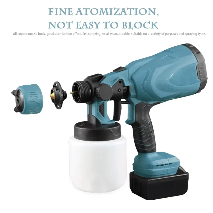New Factory Supply 21V Cordless Electric Spray Paint Gun Painting Compressor Machine