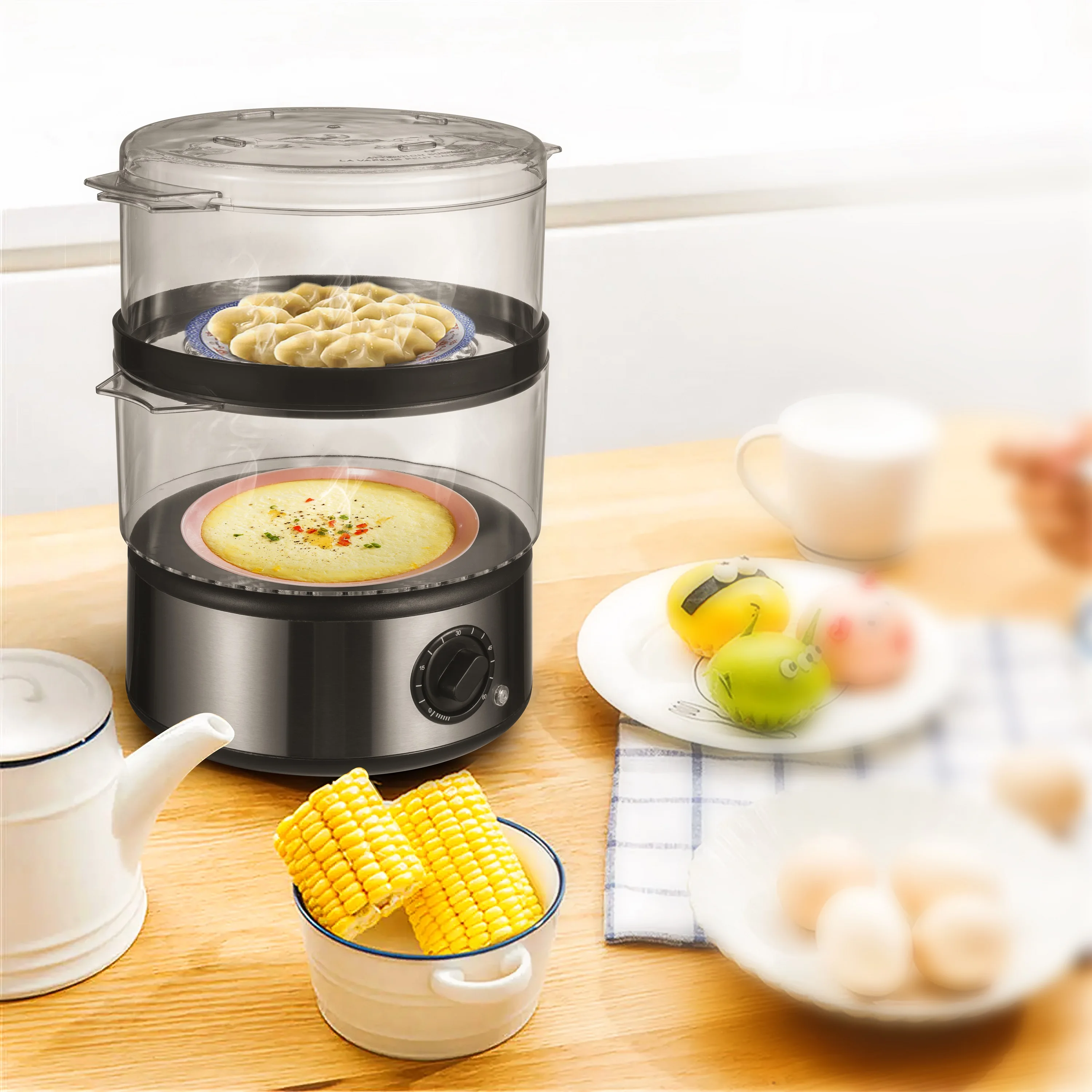 Multifunction mini  electric steamer food  pot baby food steamer food preservation steamer cooker