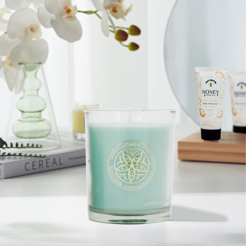 Glass Cup Aromatherapy Scented Wax Candle Custom Gift Boxes Luxury Jar home fragrance