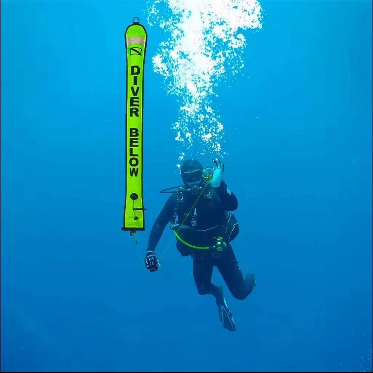 Surface Marker Buoy Colorful Visibility Safety Inflatable Scuba SMB Dive Alert Diver Below Diving Safety Gear Equipment