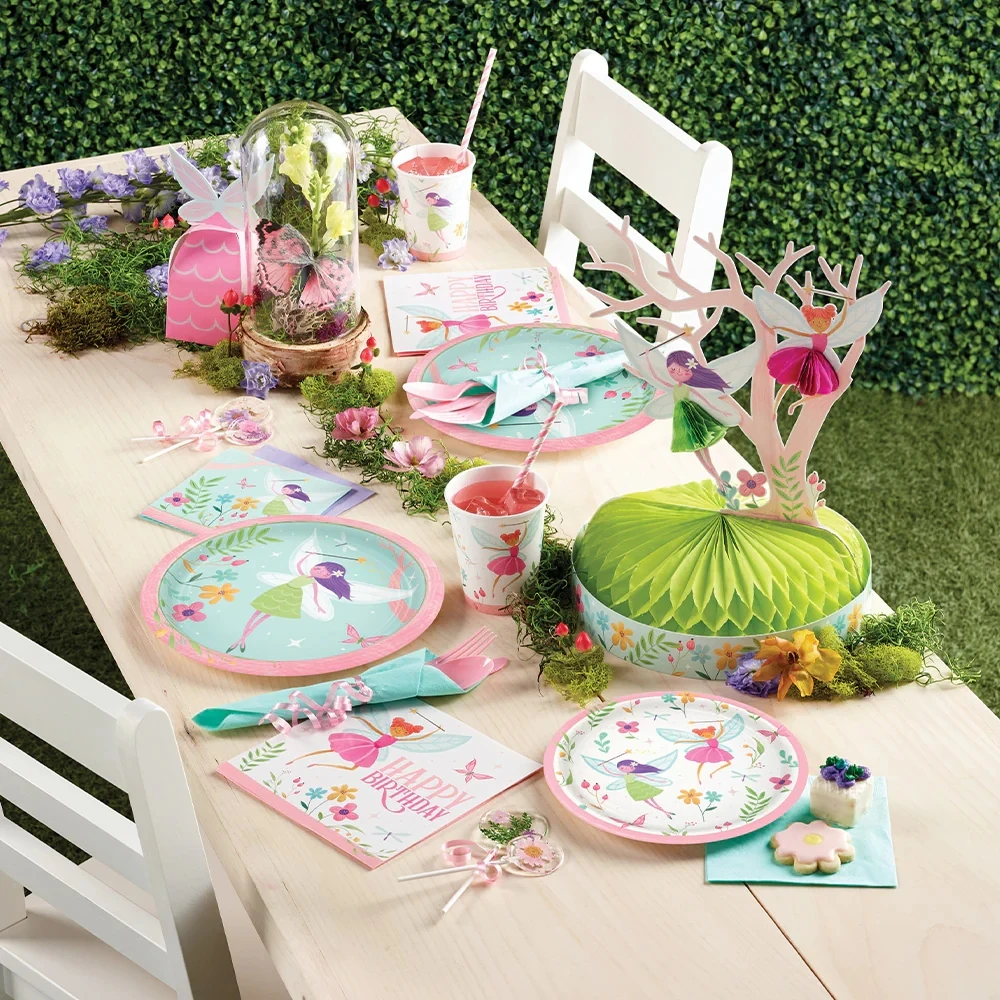 DAMAI Custom Fairy Party Paper Tableware Set Disposable Beautiful Paper Plate