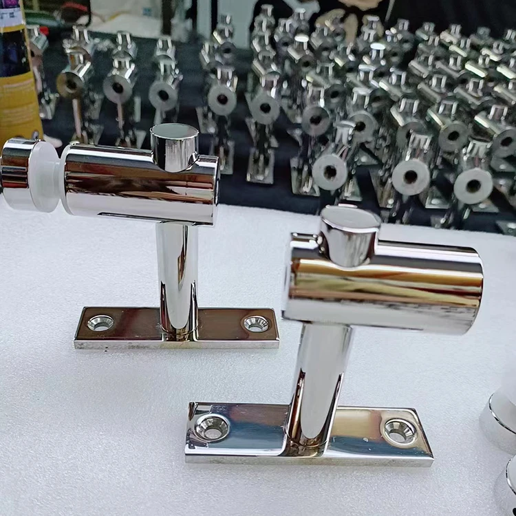 Wholesale Adjustable Rod  shower door pipe connector brushed bright design for stair glass baluster railing handrail column