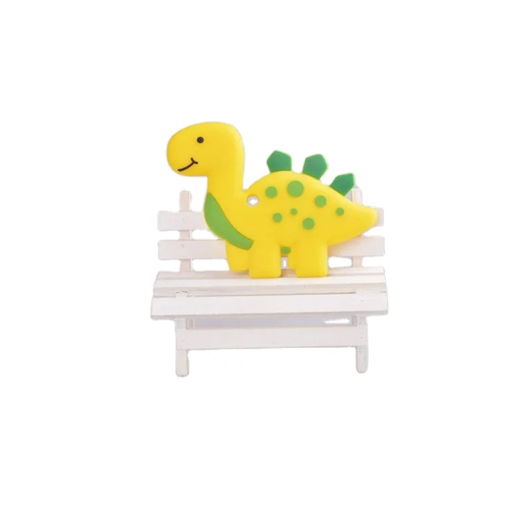 
Заводские Горячие продажи современный дизайн силикон Bpa бесплатно детский Прорезыватель динозавр силиконовый Прорезыватель 